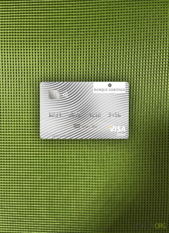 Uruguay Banque Heritage carte de débit visa photolook , avant